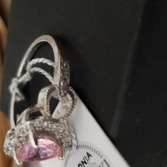 Amazon Collection Swarovski Pink Heart Ring Size 10.5 - Picture 8 of 8